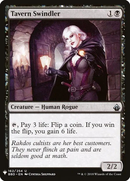 Tavern Swindler, Magic card PLST BBD-162 — The List set