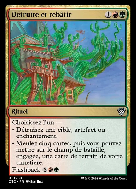 Détruire et rebâtir, carte Magic OTC 250 — extension Outlaws of Thunder Junction Commander