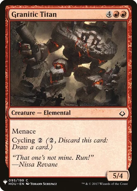 Titan de granit, carte Magic PLST HOU-95 — extension The List