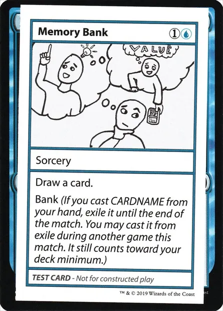 Memory Bank, Magic card CMB2 27 — Mystery Booster Playtest Cards 2021 set