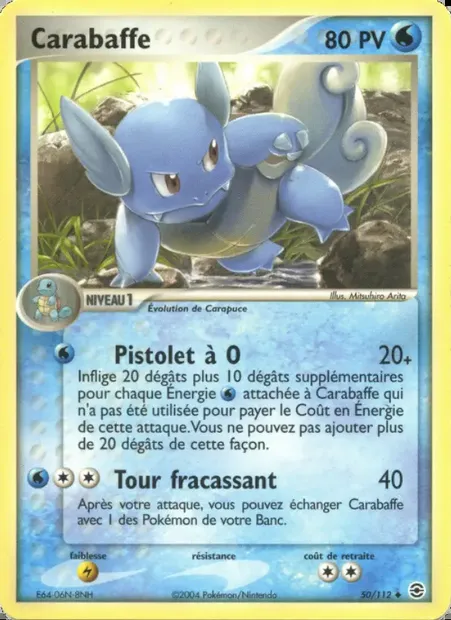 Carabaffe, carte Pokémon RG 50 — extension EX Rouge Feu & Vert Feuille