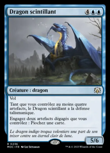 Dragon scintillant, carte Magic MOC 236 — extension March of the Machine Commander