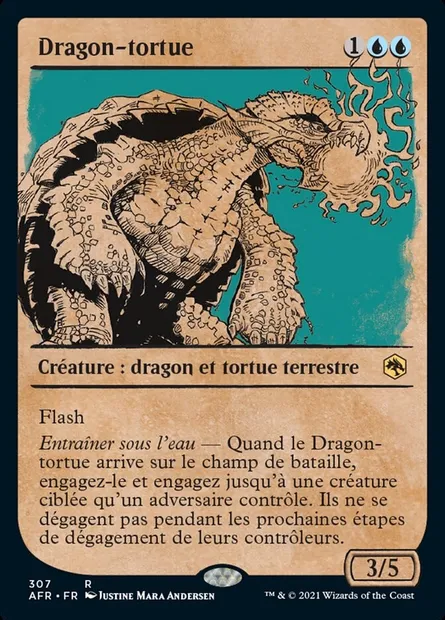 Dragon-tortue, carte Magic AFR 307 — extension Forgotten Realms: Aventures dans les Royaumes Oubliés