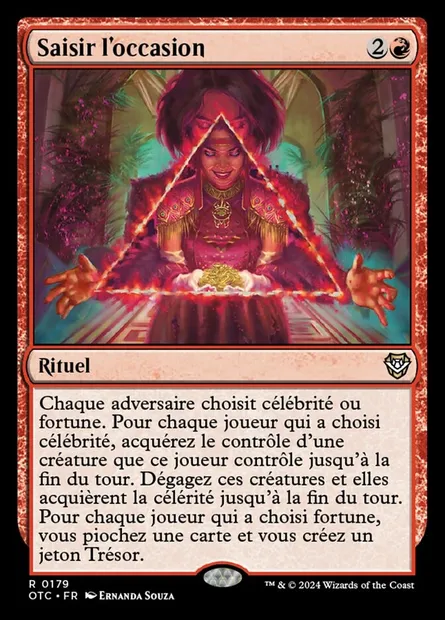 Saisir l'occasion, carte Magic OTC 179 — extension Outlaws of Thunder Junction Commander