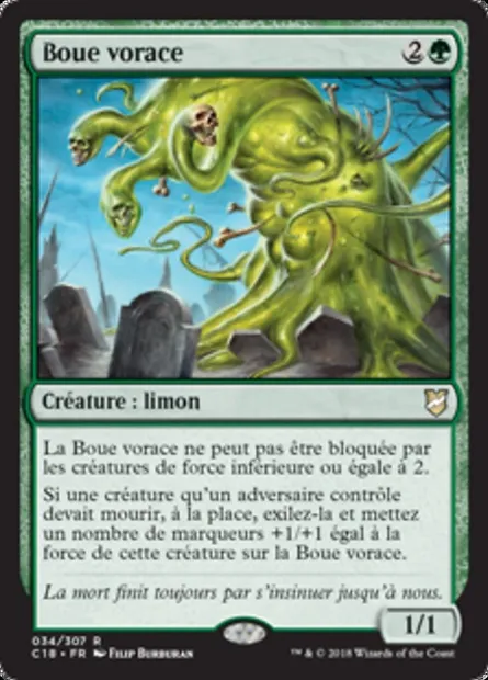 Boue vorace, carte Magic C18 34 — extension Commander 2018