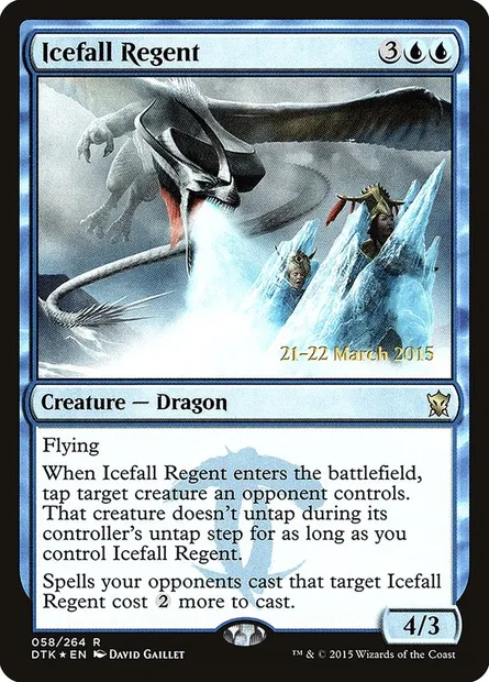 Régente chuteglace, carte Magic PDTK 58s — extension Dragons of Tarkir Promos