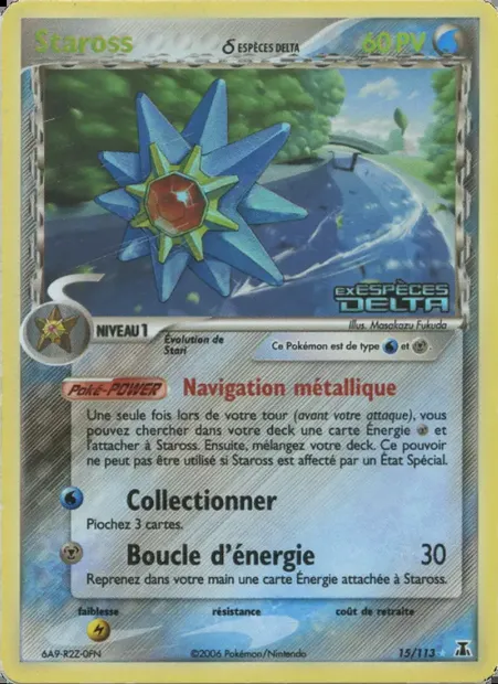 Staross δ, carte Pokémon DS 15 — extension EX Espèces Delta
