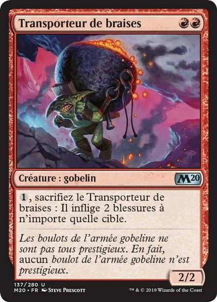 Transporteur de braises, carte Magic M20 137 — extension Core Set 2020