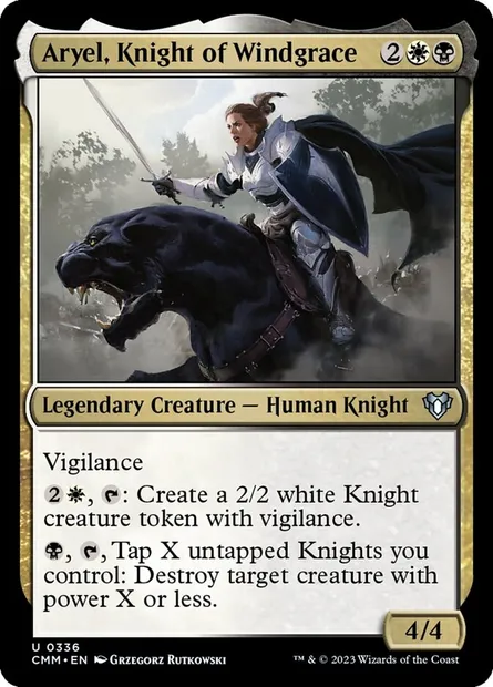 Aryel, Knight of Windgrace, Magic card CMM 336 — Commander Masters set