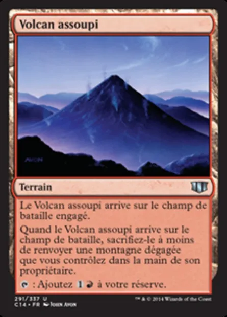 Volcan assoupi, carte Magic C14 291 — extension Commander 2014
