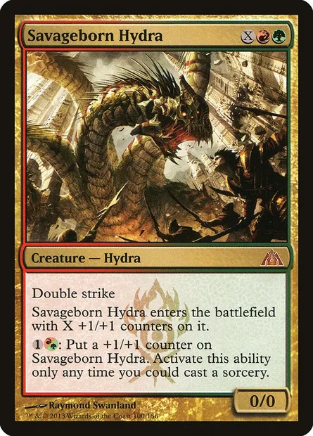 Savageborn Hydra, Magic card DGM 100 — Dragon's Maze set