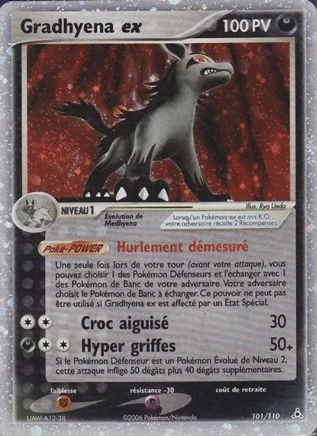 Gradhyena ex, carte Pokémon HP 101 — extension EX Fantômes Holon