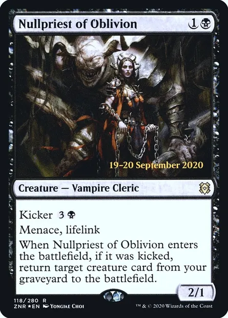 Nullpriest of Oblivion, Magic card PZNR 118s — Zendikar Rising Promos set