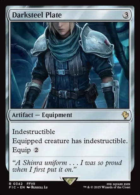 Darksteel Plate, Magic card FIC 342 — Final Fantasy Commander set