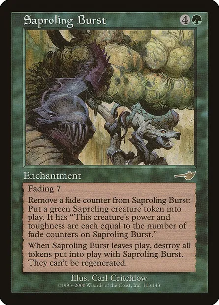 Saproling Burst, Magic card NEM 113 — Nemesis set