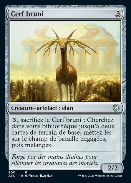 Cerf bruni, carte Magic AFC 200 — extension Forgotten Realms Commander
