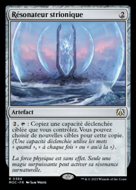 Résonateur strionique, carte Magic MOC 384 — extension March of the Machine Commander