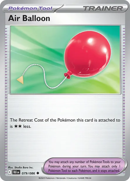 Air Balloon, Pokémon card BLK 079 — Black Bolt set