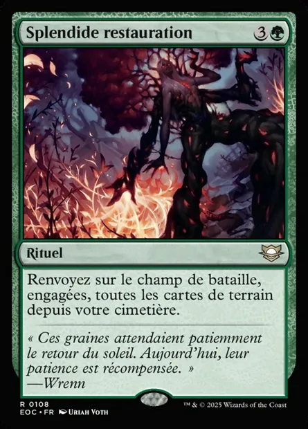Splendide restauration, carte Magic EOC 108 — extension Edge of Eternities Commander
