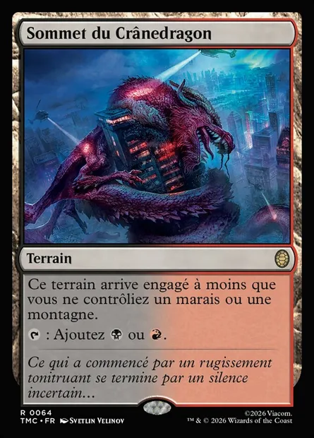 Sommet du Crânedragon, carte Magic TMC 64 — extension Teenage Mutant Ninja Turtles Eternal