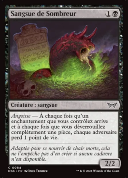Sangsue de Sombreur, carte Magic DSK 84 — extension Duskmourn: House of Horror