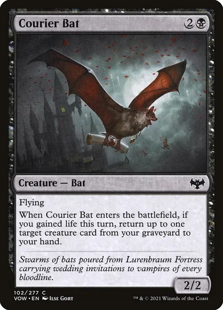 Courier Bat, Magic card VOW 102 — Innistrad: Crimson Vow set