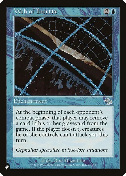 Web of Inertia, Magic card PLST JUD-53 — The List set