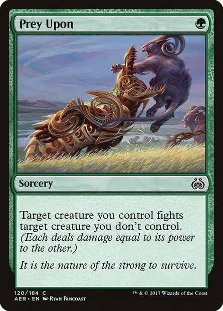 Prey Upon, Magic card AER 120 — Aether Revolt set