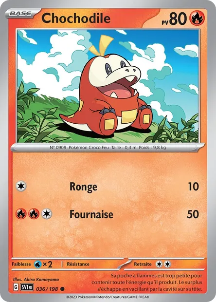 Chochodile, carte Pokémon SVI 036 — extension Écarlate et Violet