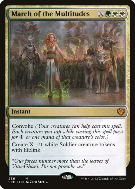 Marche de la multitude, carte Magic SCD 236 — extension Starter Commander Decks