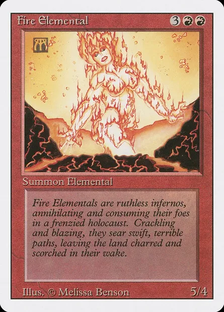 Fire Elemental, Magic card 3ED 149 — Revised Edition set