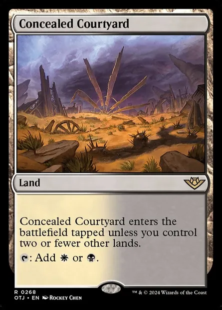 Concealed Courtyard, Magic card OTJ 268 — Outlaws of Thunder Junction set