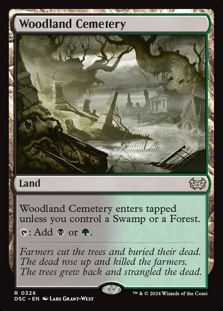 Woodland Cemetery, Magic card DSC 326 — Duskmourn: House of Horror Commander set