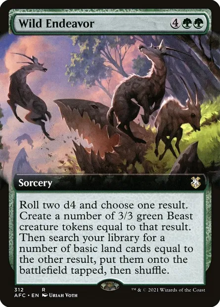 Wild Endeavor, Magic card AFC 312 — Forgotten Realms Commander set