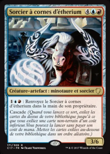Sorcier à cornes d'étherium, carte Magic C17 171 — extension Commander 2017