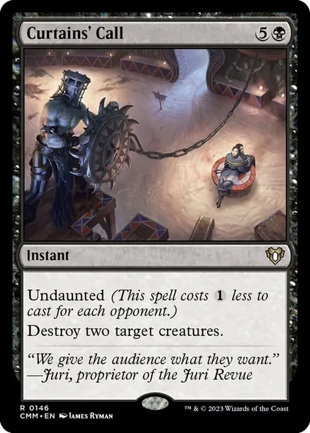 Curtains' Call, Magic card CMM 146 — Commander Masters set