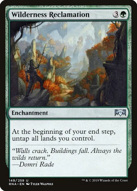 Wilderness Reclamation, Magic card RNA 149 — Ravnica Allegiance set