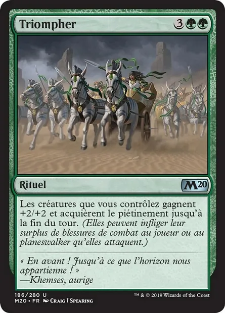 Triompher, carte Magic M20 186 — extension Core Set 2020