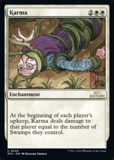 Karma, Magic card 30A 26 — 30th Anniversary Edition set