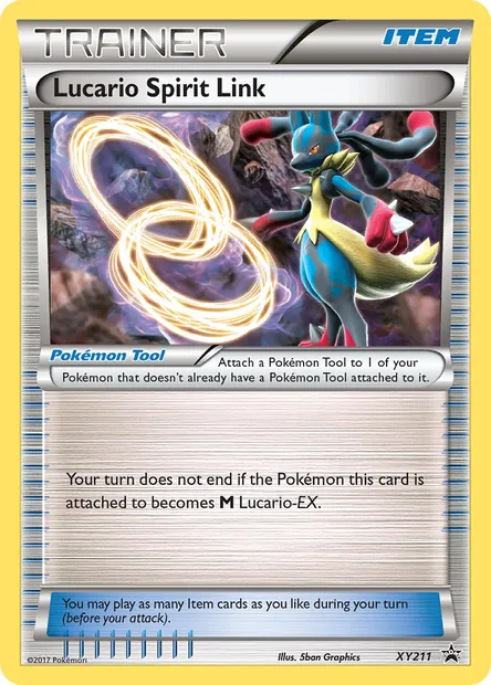 Lucario Spirit Link, Pokémon card XY 211 — XY Black Star Promos set