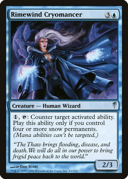 Rimewind Cryomancer, Magic card CSP 43 — Coldsnap set