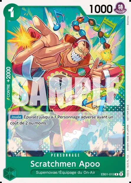 Scratchmen Apoo, carte One Piece EB01-015 — extension MEMORIAL COLLECTION