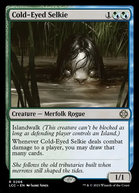 Cold-Eyed Selkie, Magic card LCC 266 — The Lost Caverns of Ixalan Commander set