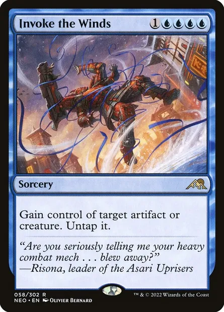 Invoke the Winds, Magic card NEO 58 — Kamigawa: Neon Dynasty set