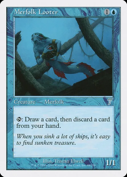 Merfolk Looter, Magic card 7ED 89 — Seventh Edition set