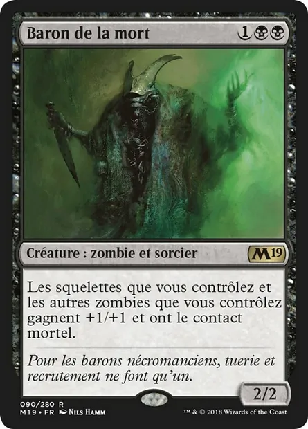 Baron de la mort, carte Magic M19 90 — extension Core Set 2019