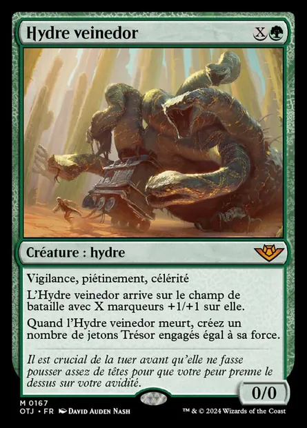 Hydre veinedor, carte Magic OTJ 167 — extension Outlaws of Thunder Junction