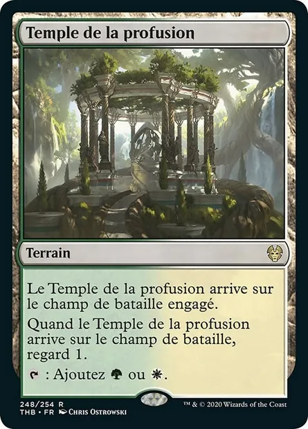 Temple de la profusion, carte Magic THB 248 — extension Theros Beyond Death