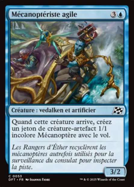 Mécanoptériste agile, carte Magic DFT 53 — extension Aetherdrift