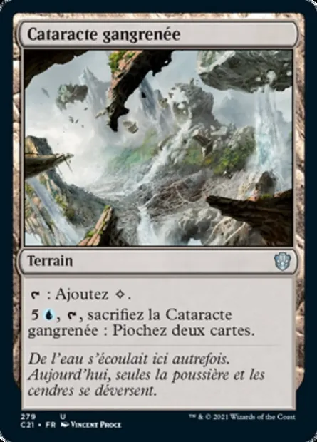 Cataracte gangrenée, carte Magic C21 279 — extension Commander 2021